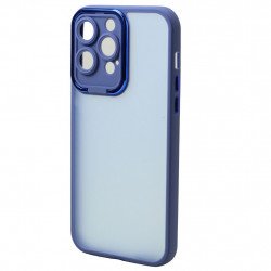 Matte Finish Corner Edge Bumper Camera Protection Cover Case for iPhone 14 Pro Max 6.7 (Blue)